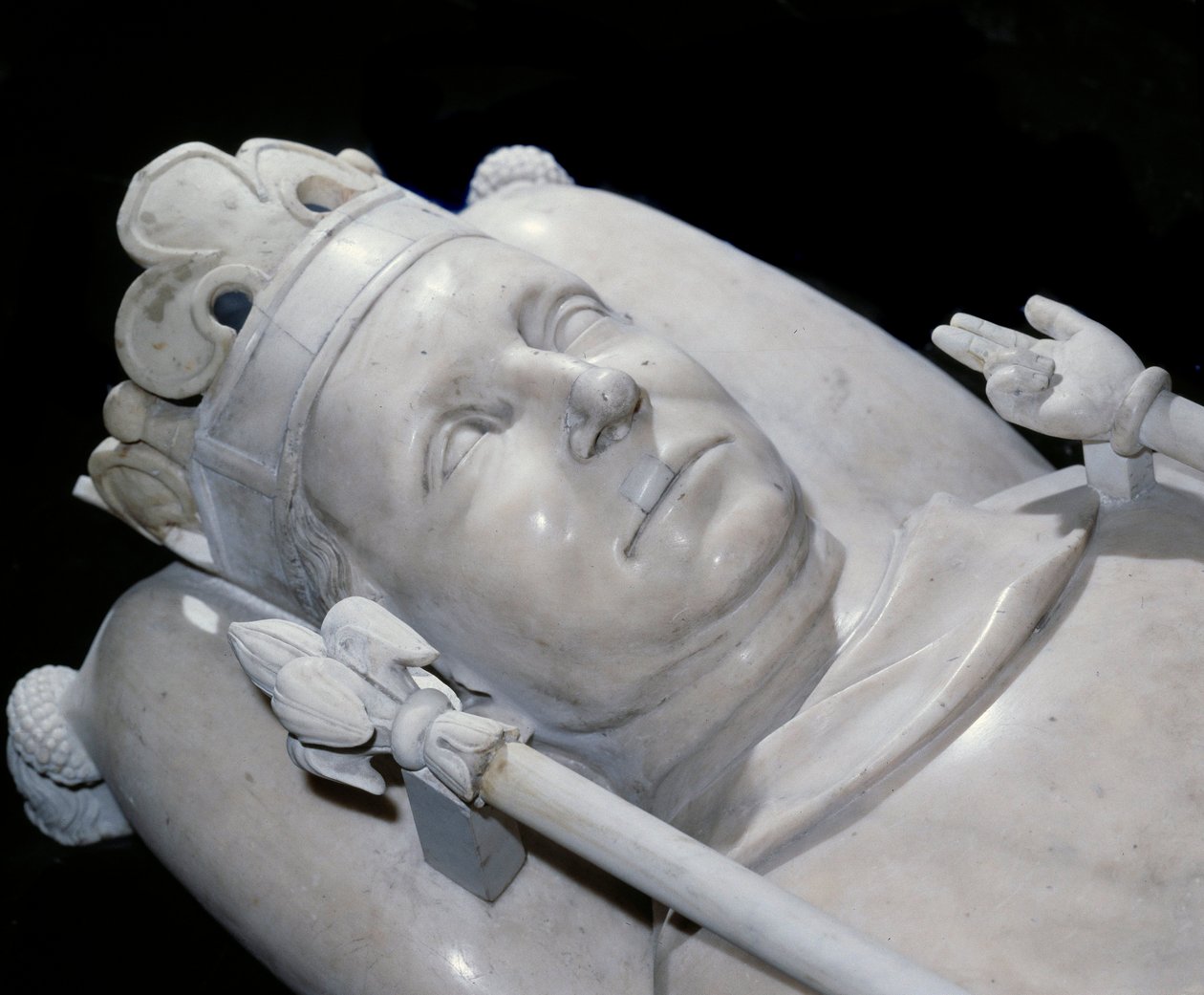 Lijk van koning Karel VI (1368-1422) Basiliek van Saint Denis, Saint Denis door French School