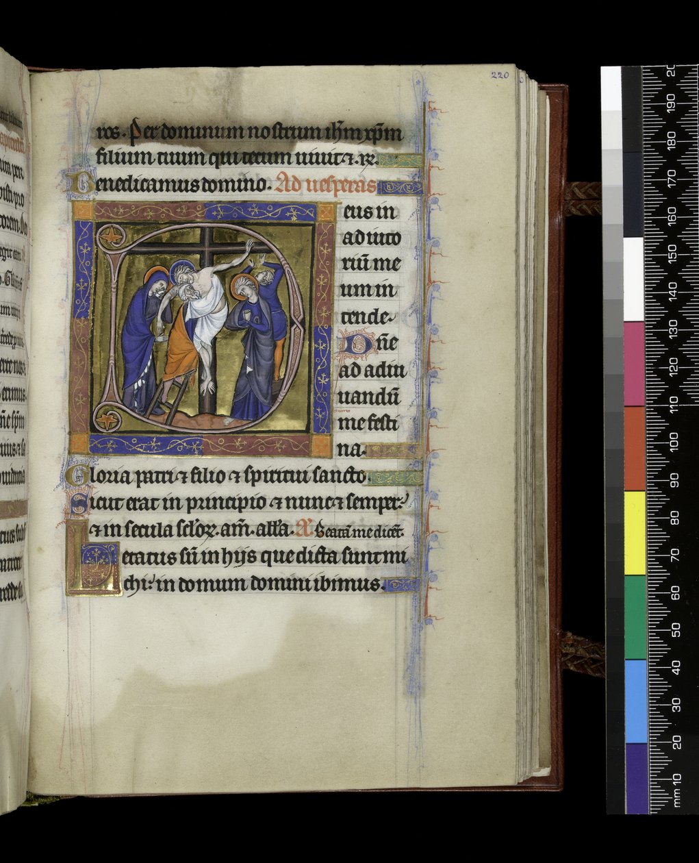 MS 300 f.220r, folio uit het Psalter en de Getijden van Isabella van Frankrijk, Parijs, ca. 1265-70 door French School