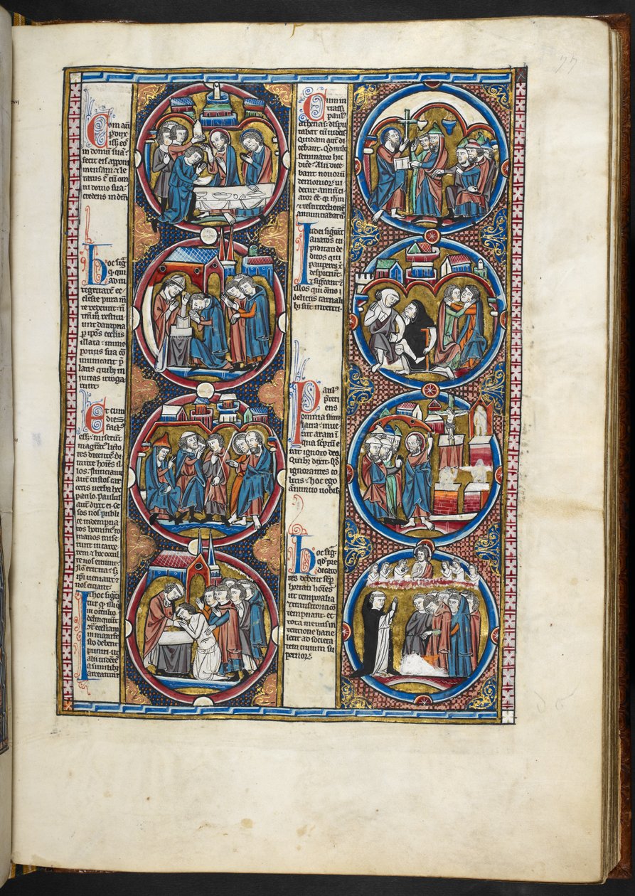 Miniaturen uit Bible moralisée door French School