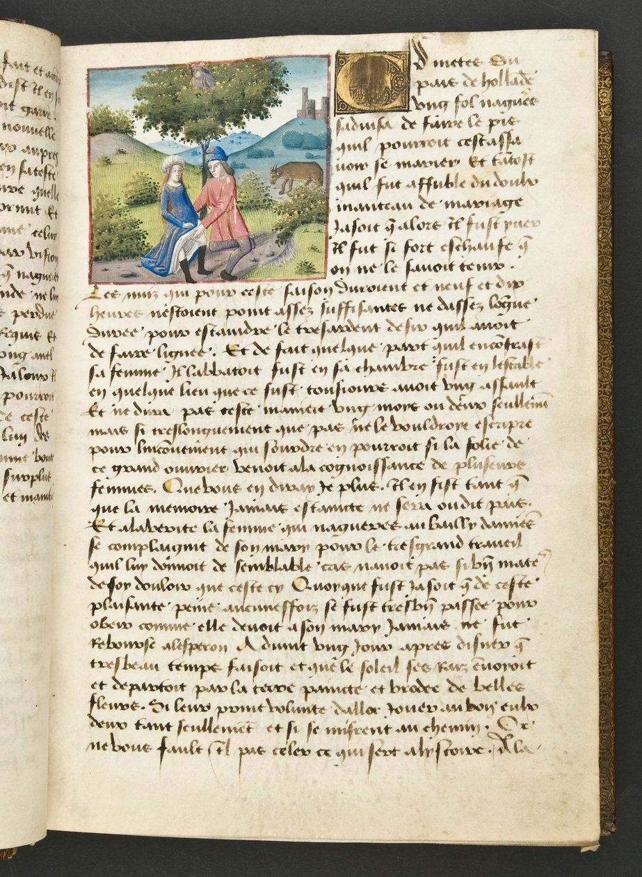Pagina uit Cent Nouvelles Nouvelles, c.1461-62 door French School
