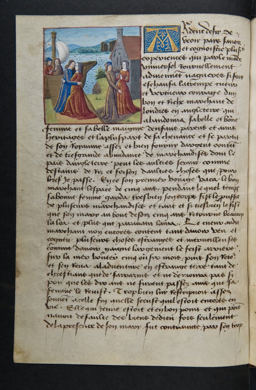 Pagina uit Cent Nouvelles Nouvelles, c.1461-62 door French School