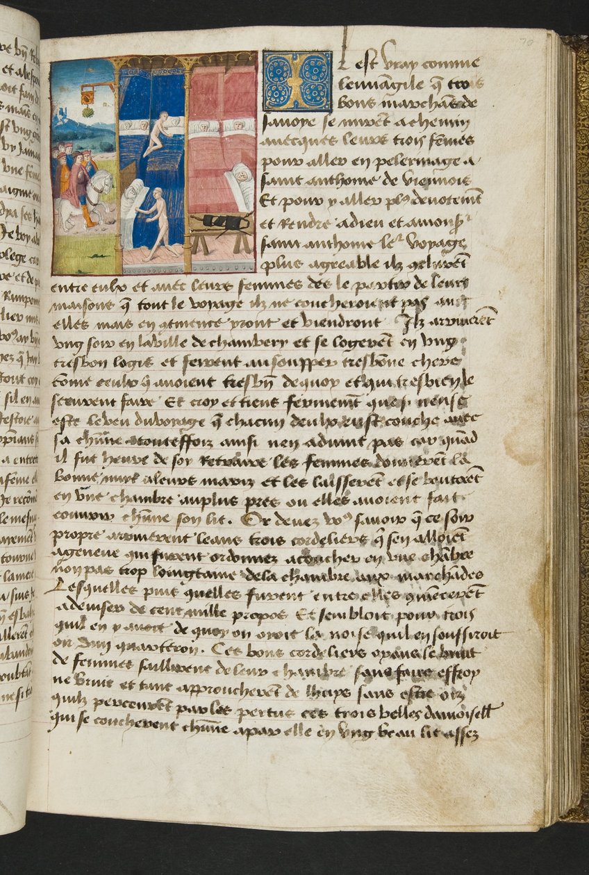 Pagina uit Cent Nouvelles Nouvelles, c.1461-62 door French School