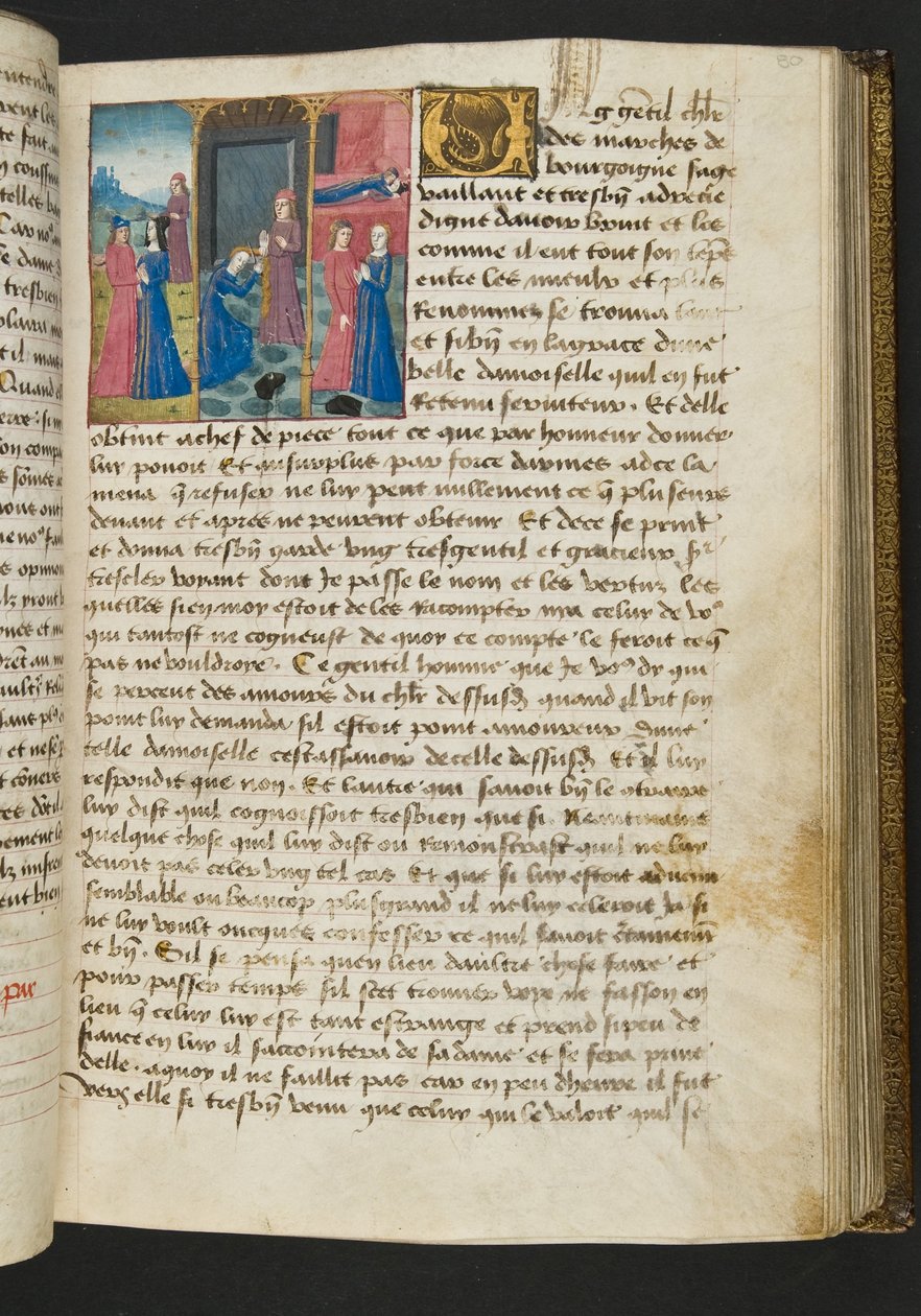 Pagina uit Cent Nouvelles Nouvelles, c.1461-62 door French School