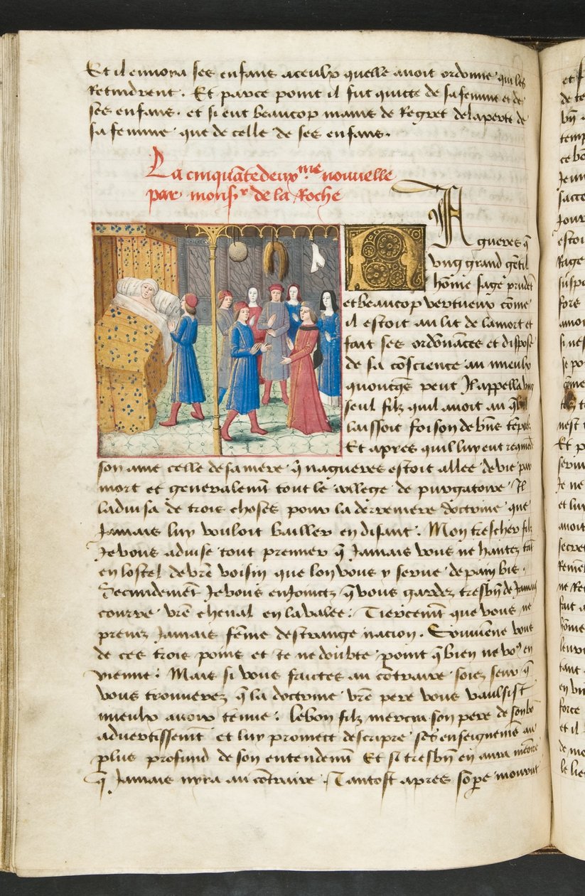 Pagina uit Cent Nouvelles Nouvelles, c.1461-62 door French School