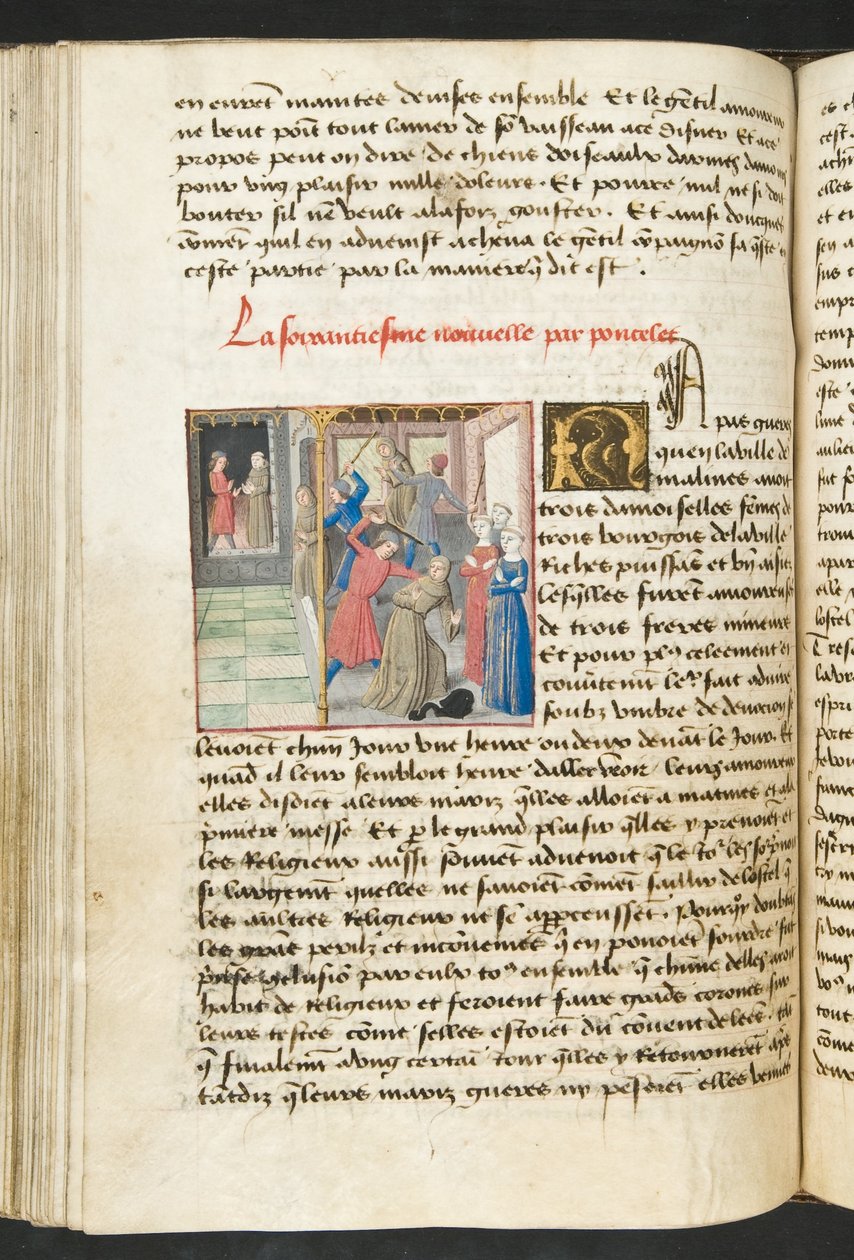 Pagina uit Cent Nouvelles Nouvelles, c.1461-62 door French School