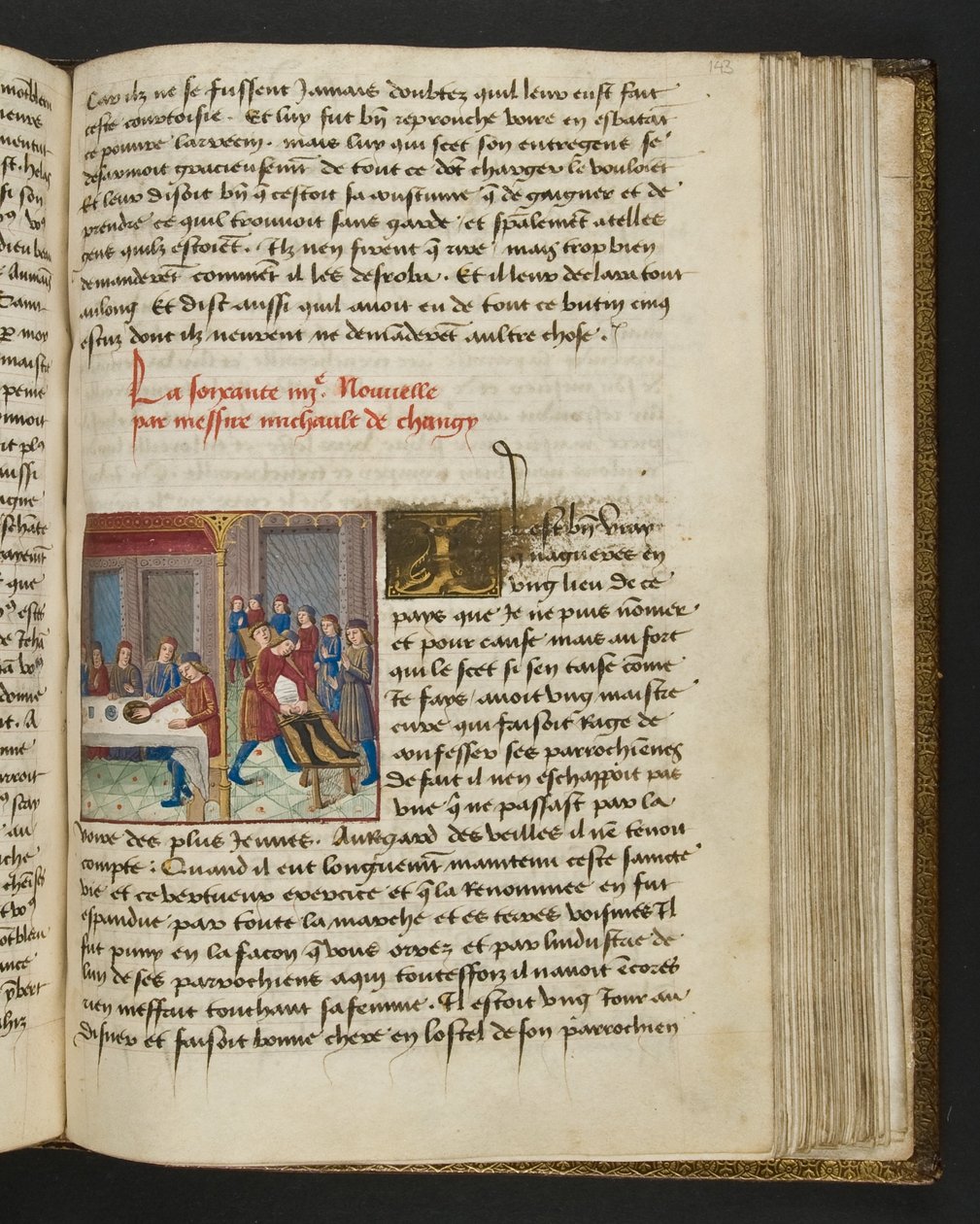 Pagina uit Cent Nouvelles Nouvelles, c.1461-62 door French School
