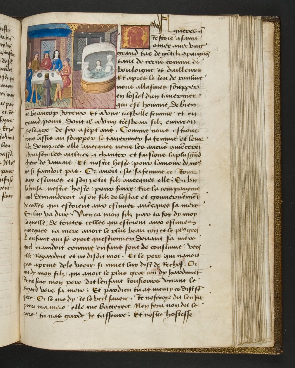 Pagina uit Cent Nouvelles Nouvelles, c.1461-62 door French School