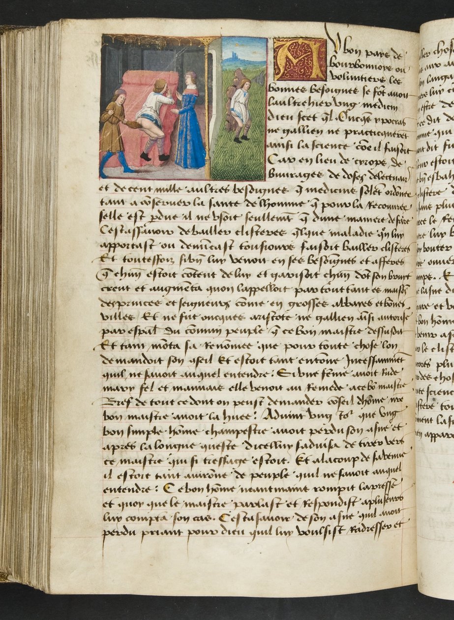 Pagina uit Cent Nouvelles Nouvelles, c.1461-62 door French School