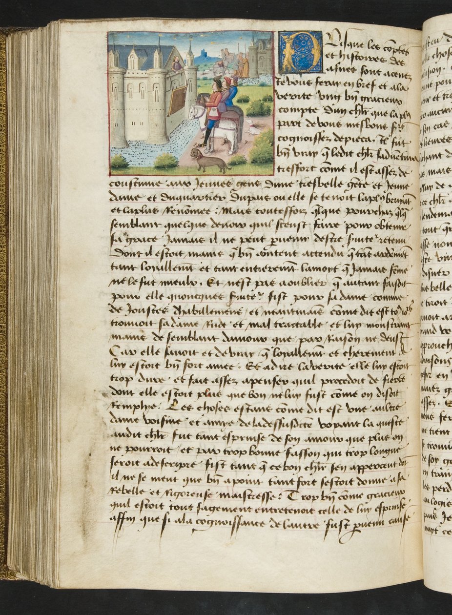 Pagina uit Cent Nouvelles Nouvelles, c.1461-62 door French School