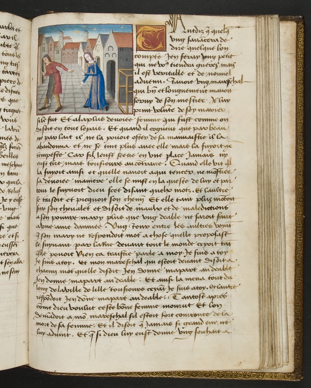 Pagina uit Cent Nouvelles Nouvelles, c.1461-62 door French School