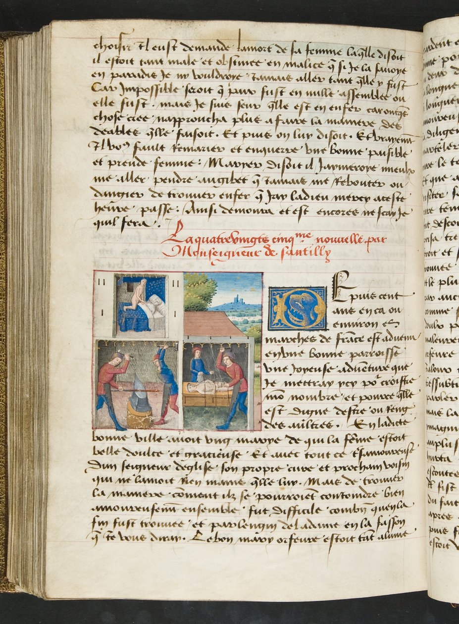 Pagina uit Cent Nouvelles Nouvelles, c.1461-62 door French School