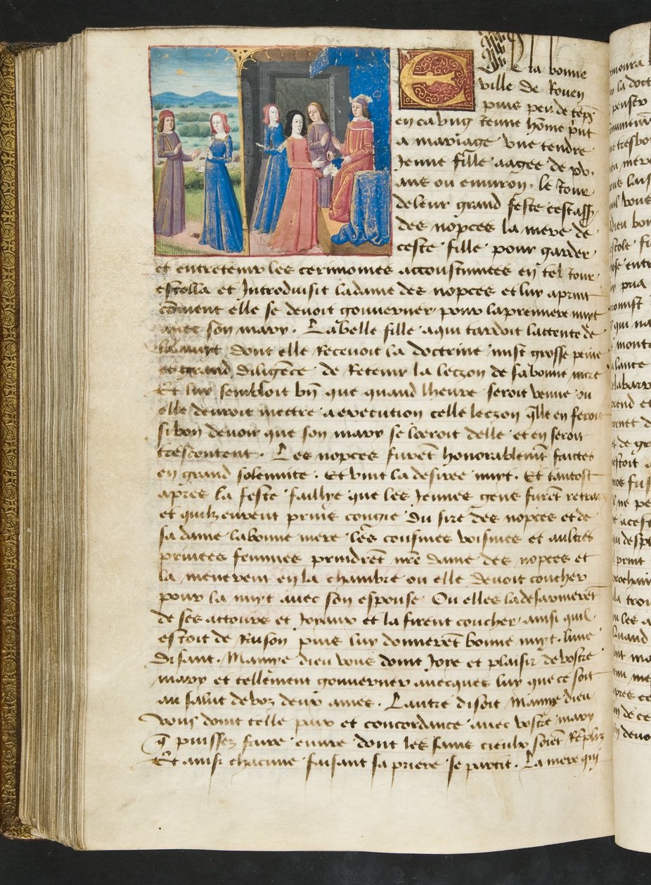 Pagina uit Cent Nouvelles Nouvelles, c.1461-62 door French School