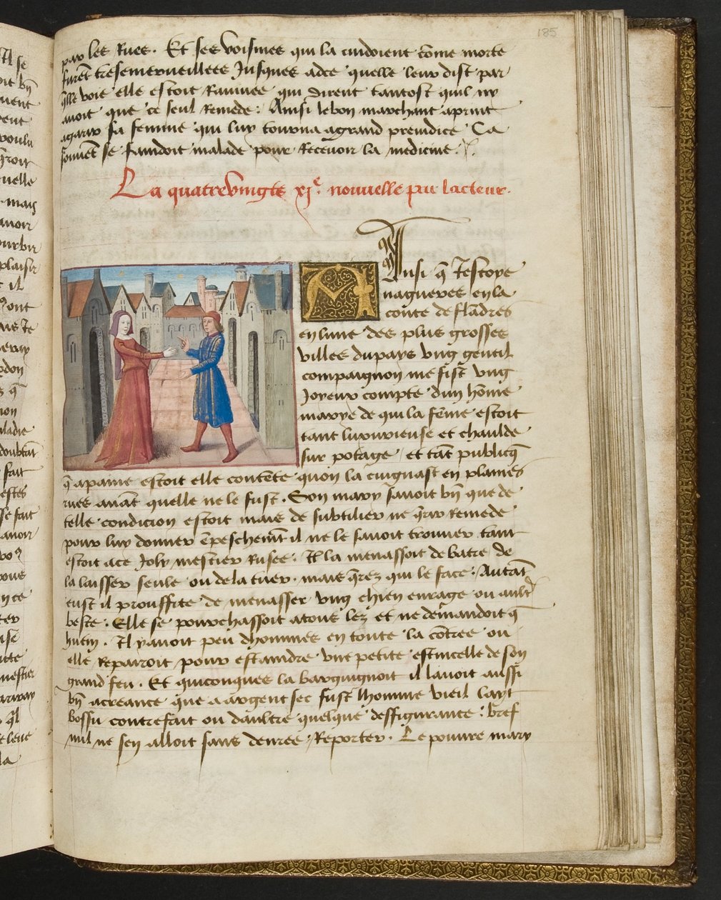Pagina uit Cent Nouvelles Nouvelles, c.1461-62 door French School