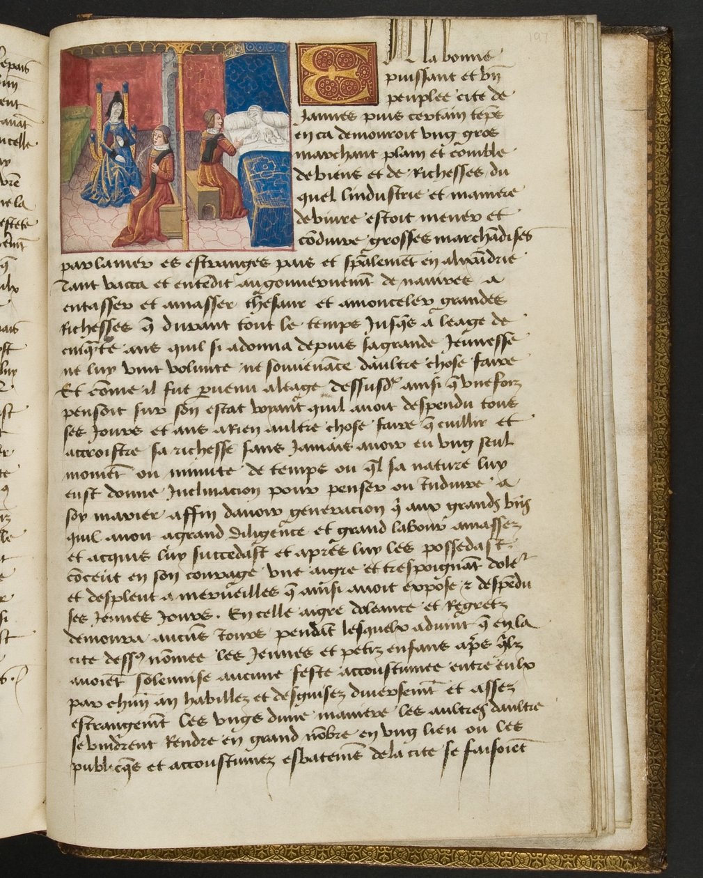 Pagina uit Cent Nouvelles Nouvelles, c.1461-62 door French School