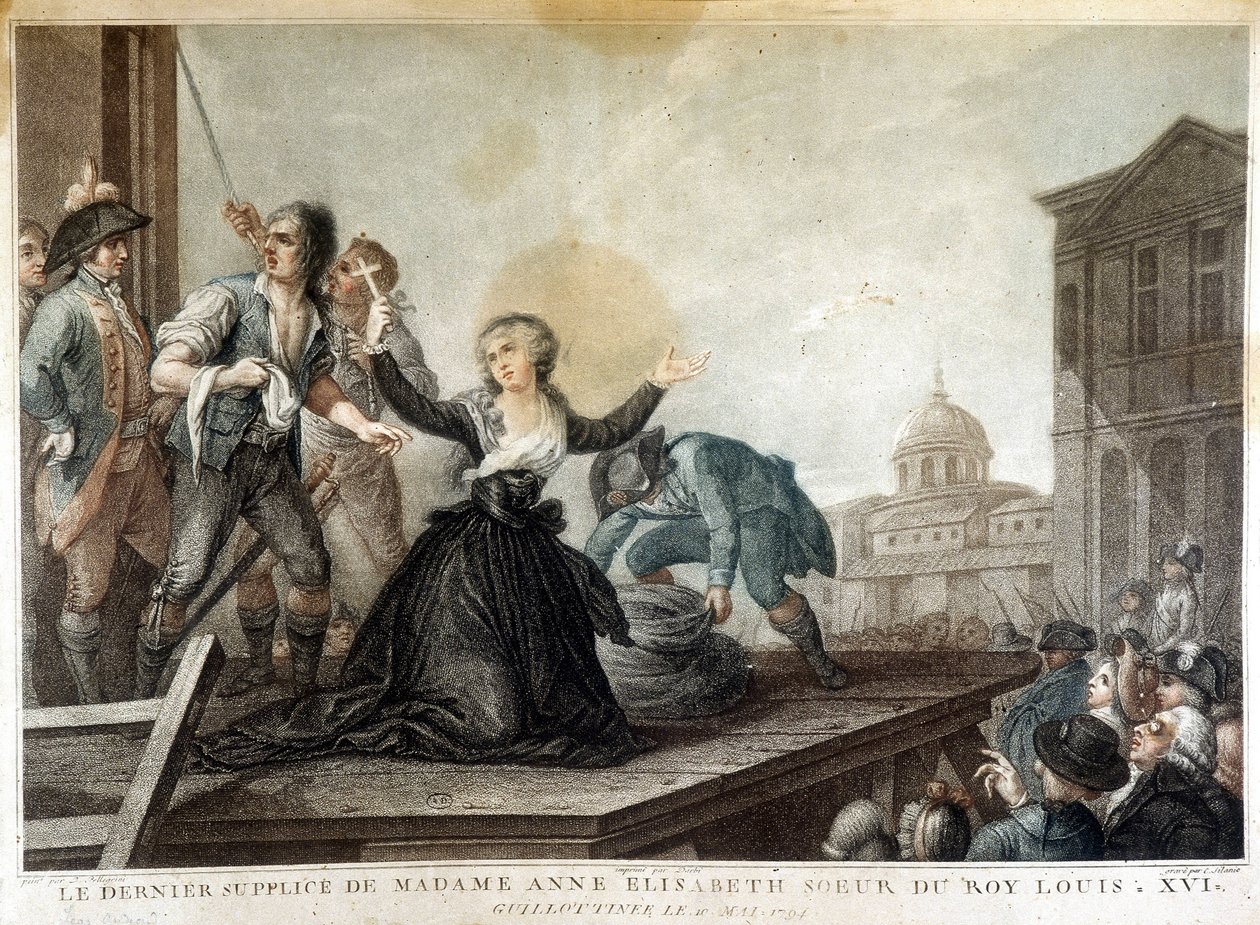 Madame Anne Elisabeth, zus van koning Lodewijk XVI (1764-1793), guillotine door French School