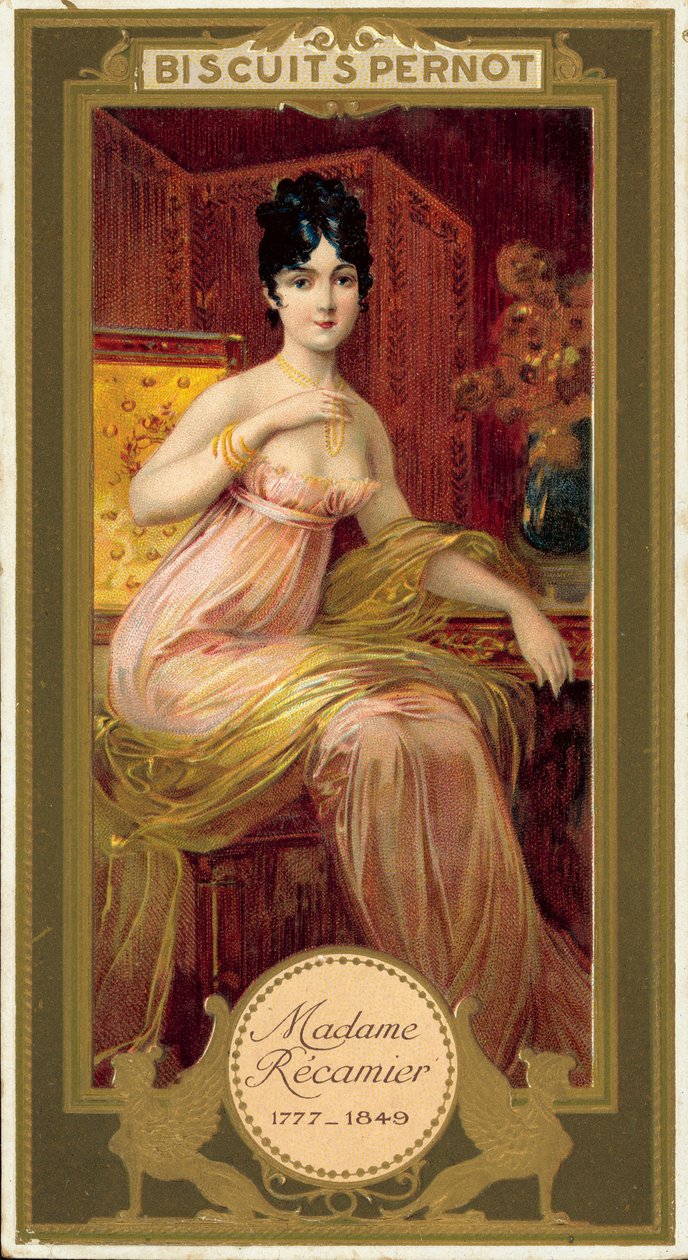Madame Recamier (chromolitho) door French School