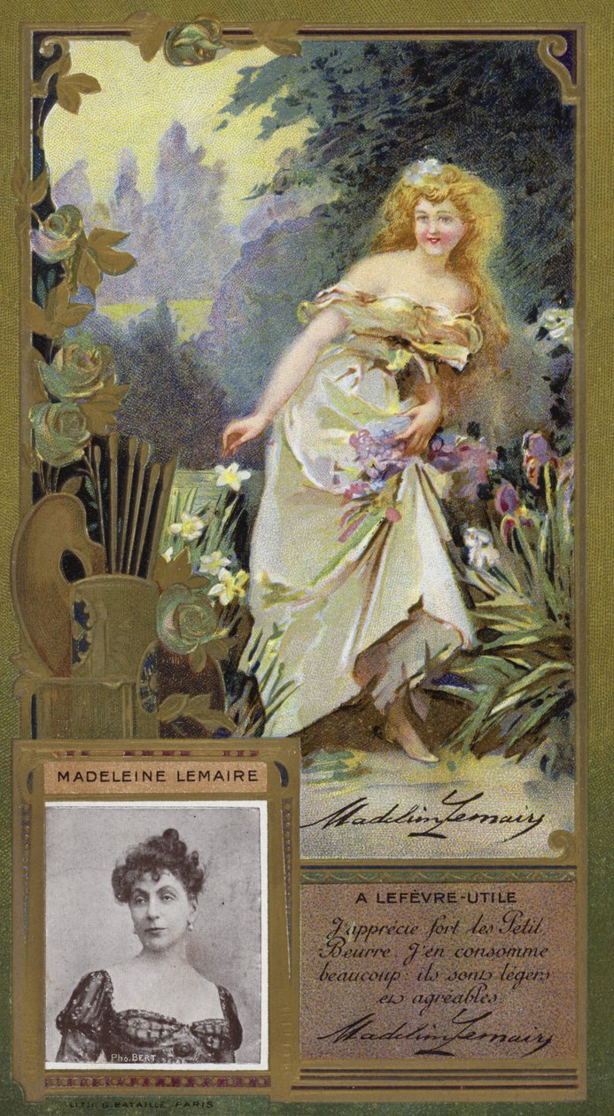 Madeleine Lemaire, Franse schilderes (chromolitho) door French School