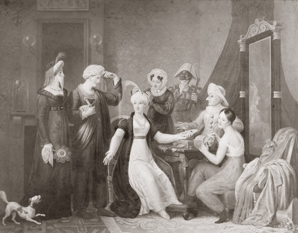 Mademoiselle Mars (1779-1847) in Les Trois Sultanes door French School