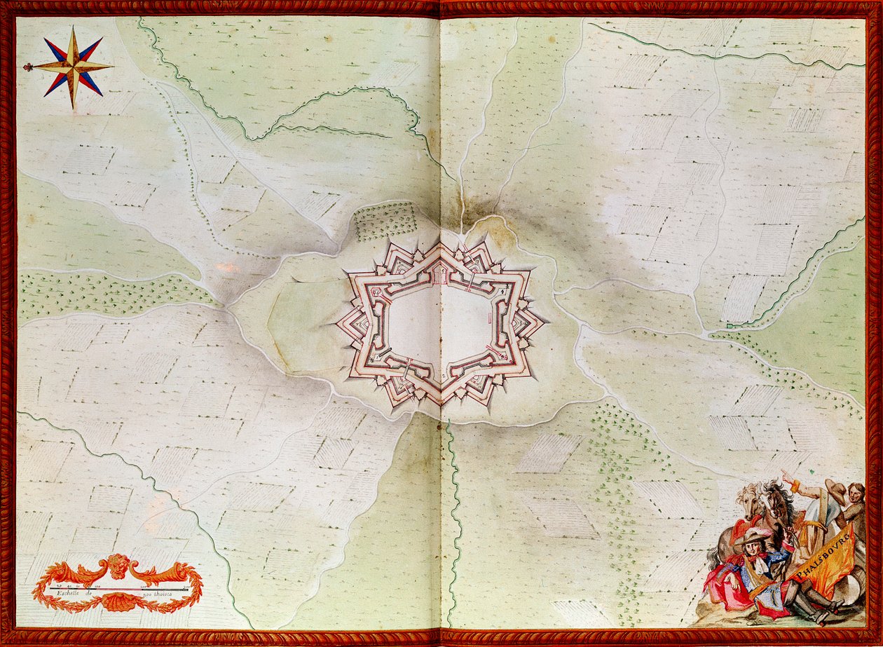 Kaart van Phalsbourg, uit de Atlas van Lodewijk XIV door French School