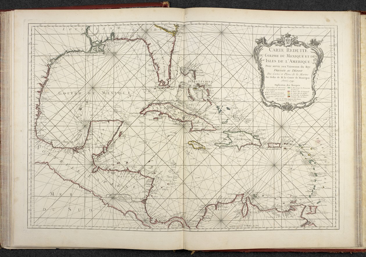 Kaart van de Golf van Mexico, Carte reduite du golphe de Mexique et des isles de l