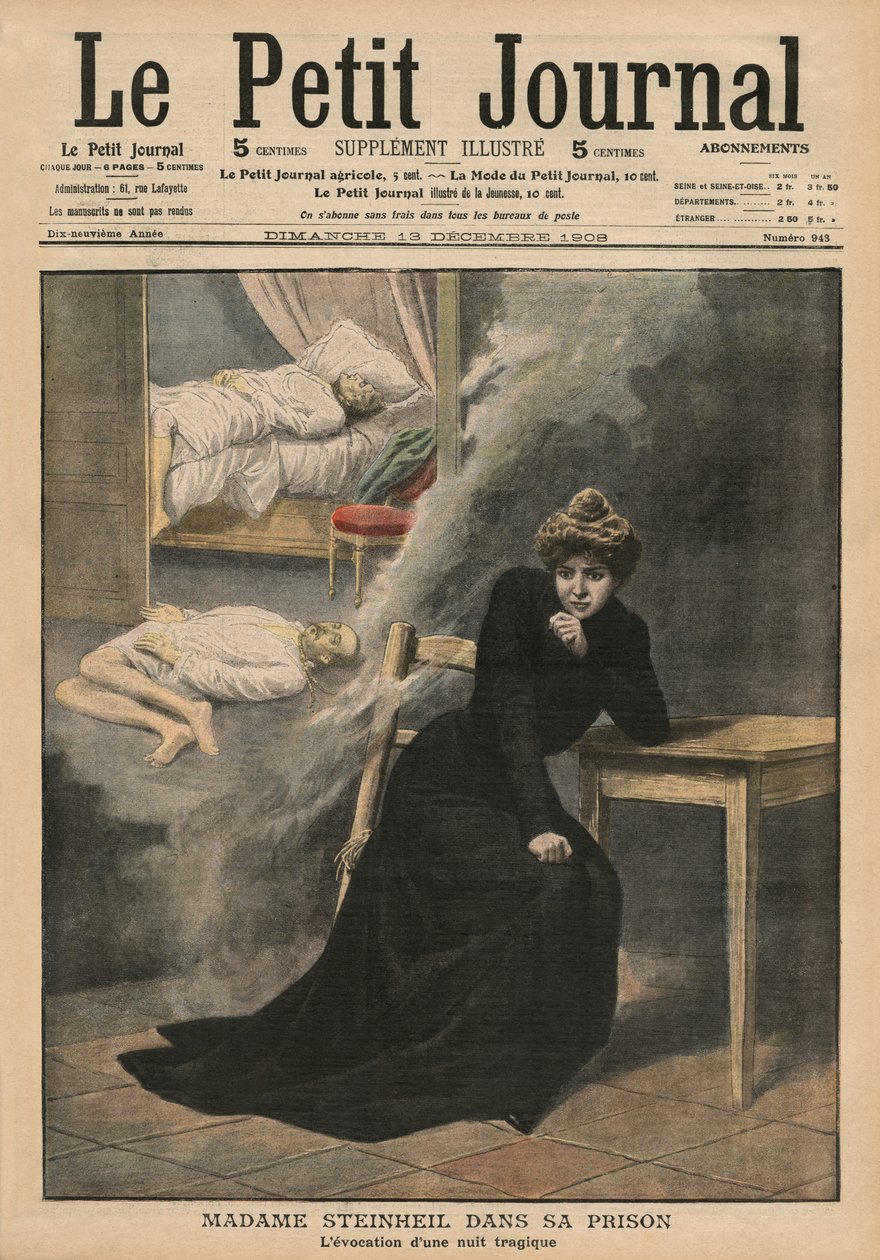 Marguerite Steinheil in de gevangenis, voorpagina illustratie van 
