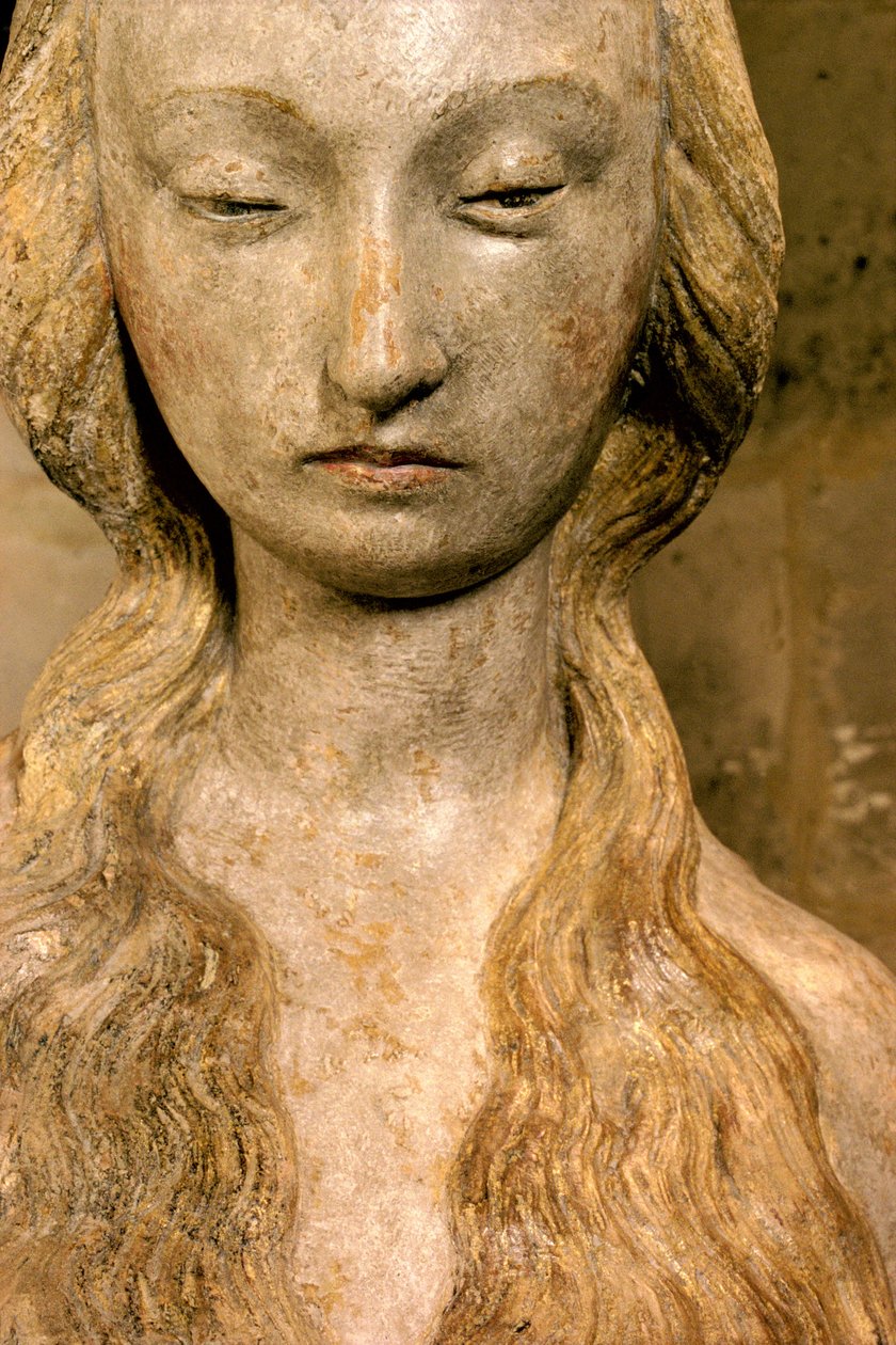 Maria Magdalena, laat 15e eeuw (polychroom steen) door French School