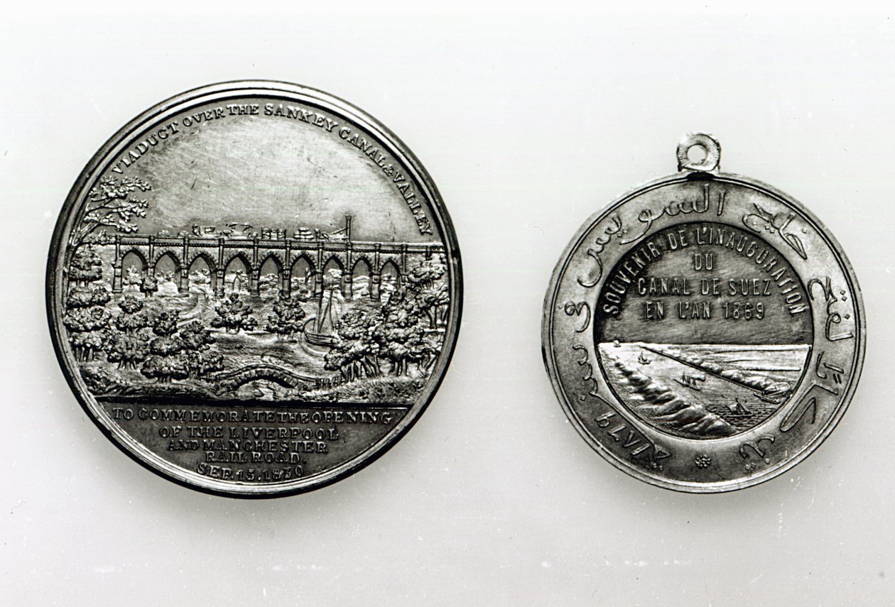 Medaille ter herdenking van de opening van het Suezkanaal, 1869 door French School