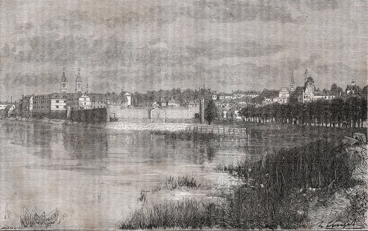 Melun - Ile-de-France - gravure in 
