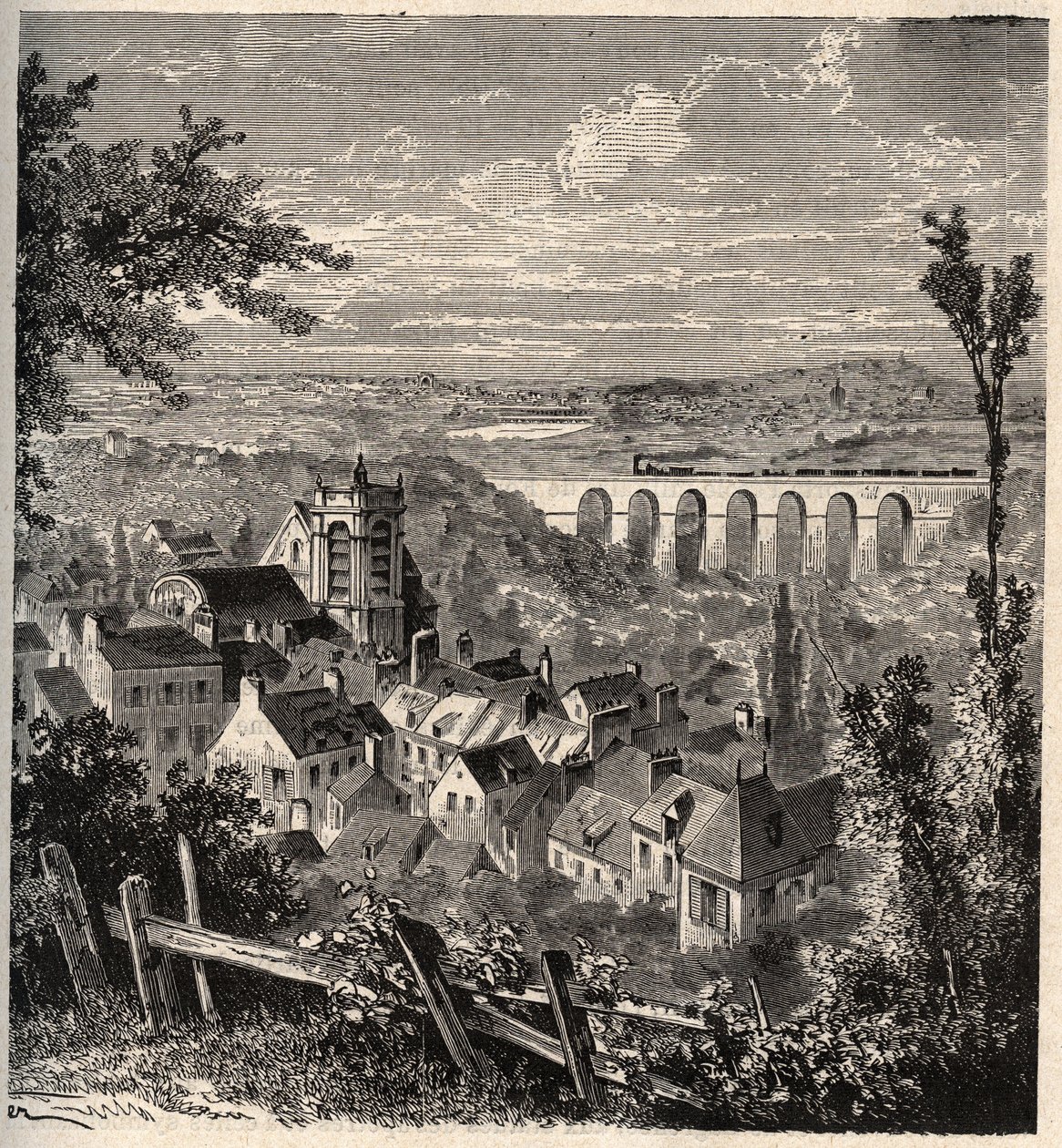 Meudon - departement Hauts-de-Seine - gravure in 