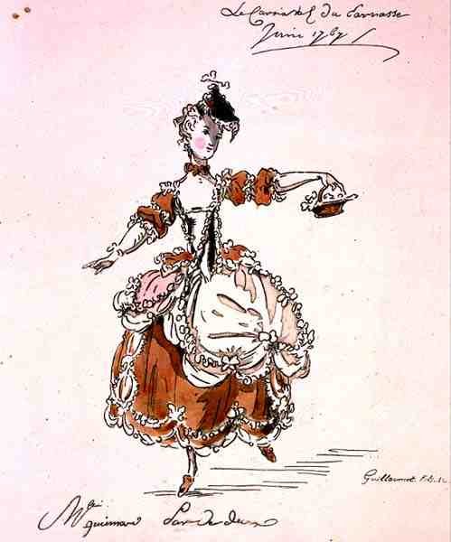 Miss Guimard als Terpsichore, in een libretto door Louis Fuzelier, gecomponeerd door Mondonville, facsimile door A. Guillaumot Fils door French School