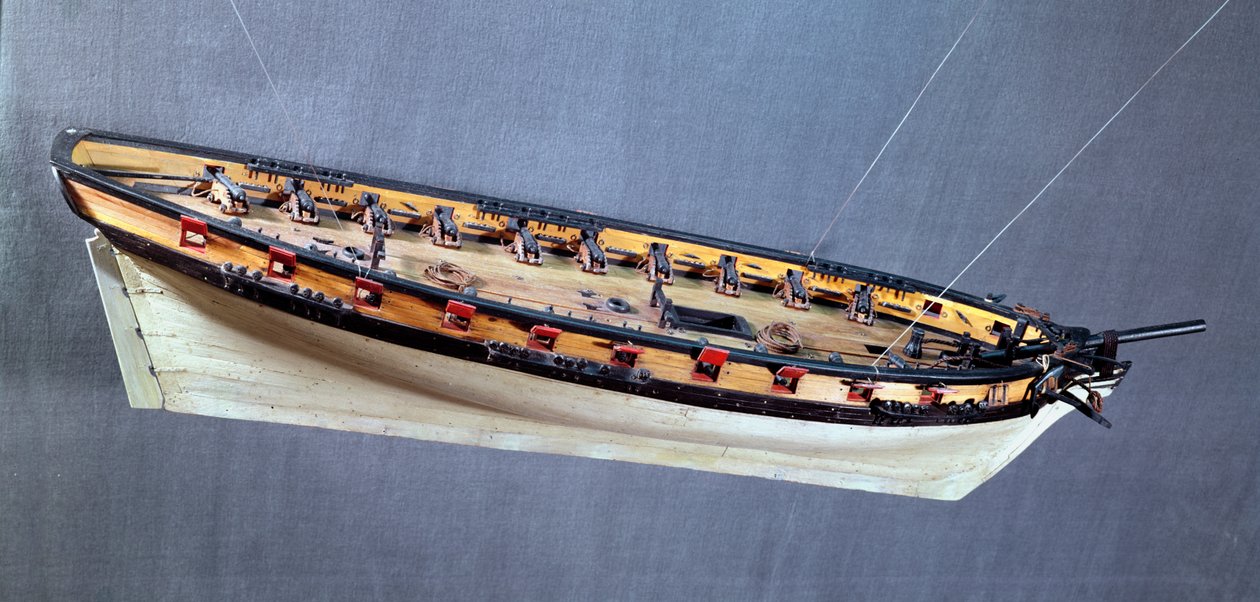 Model van een piratenschip, ca. 1810 door French School