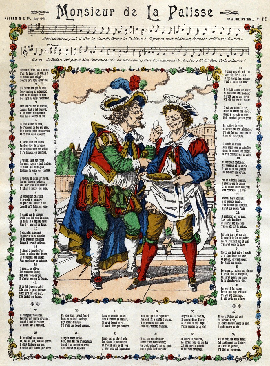 Monsieur de la Palisse. Afbeelding van Epinal uit de 19e eeuw door French School