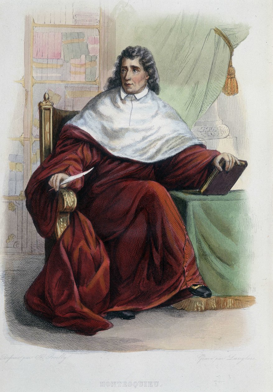 Montesquieu - in Ed. Mennechet, "Le Plutarque francais" door French School