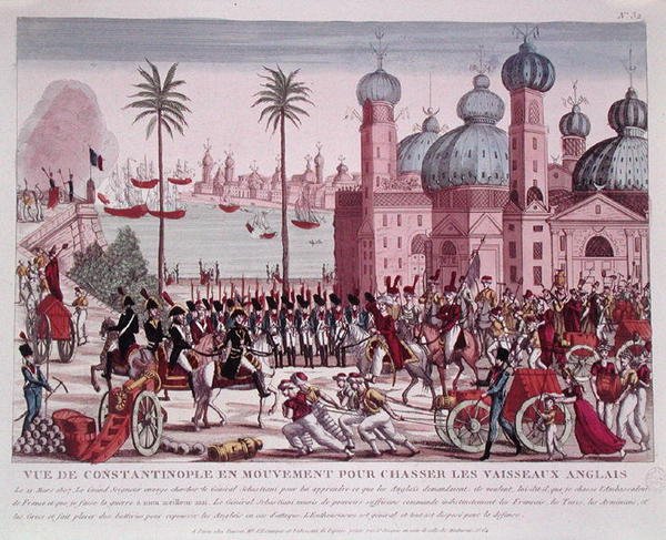 Beweging van troepen om de Engelse schepen uit Constantinopel te verdrijven, 21 maart 1807 door French School