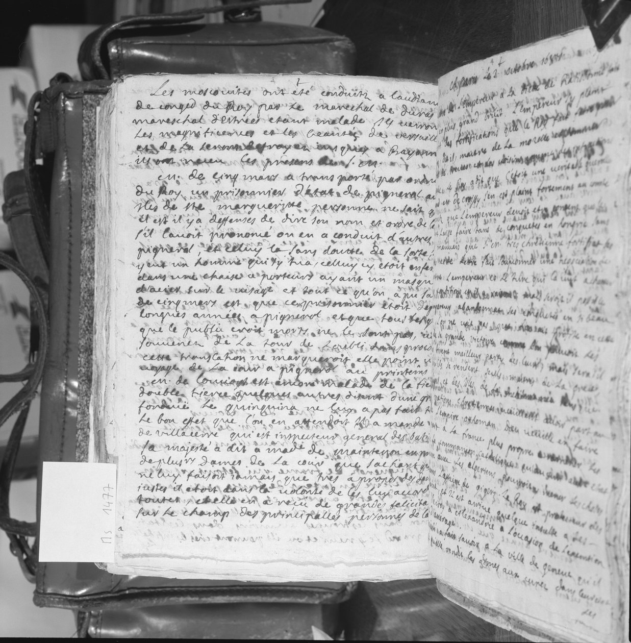 Brief met commentaar op de Man met het IJzeren Masker, 4 september 1687 door French School