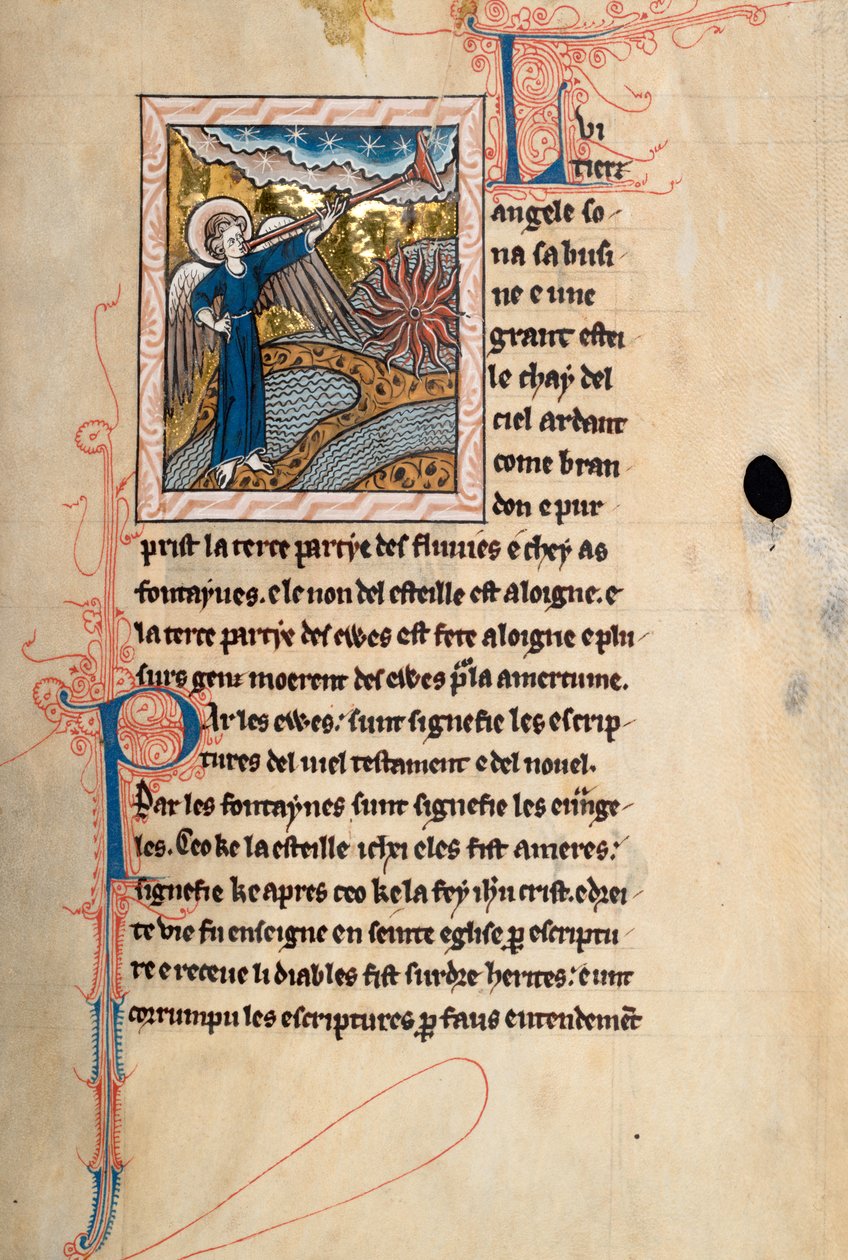 Ms65 f29r, Commentaar op de Apocalyps van St. Jan, eind 13e eeuw door French School