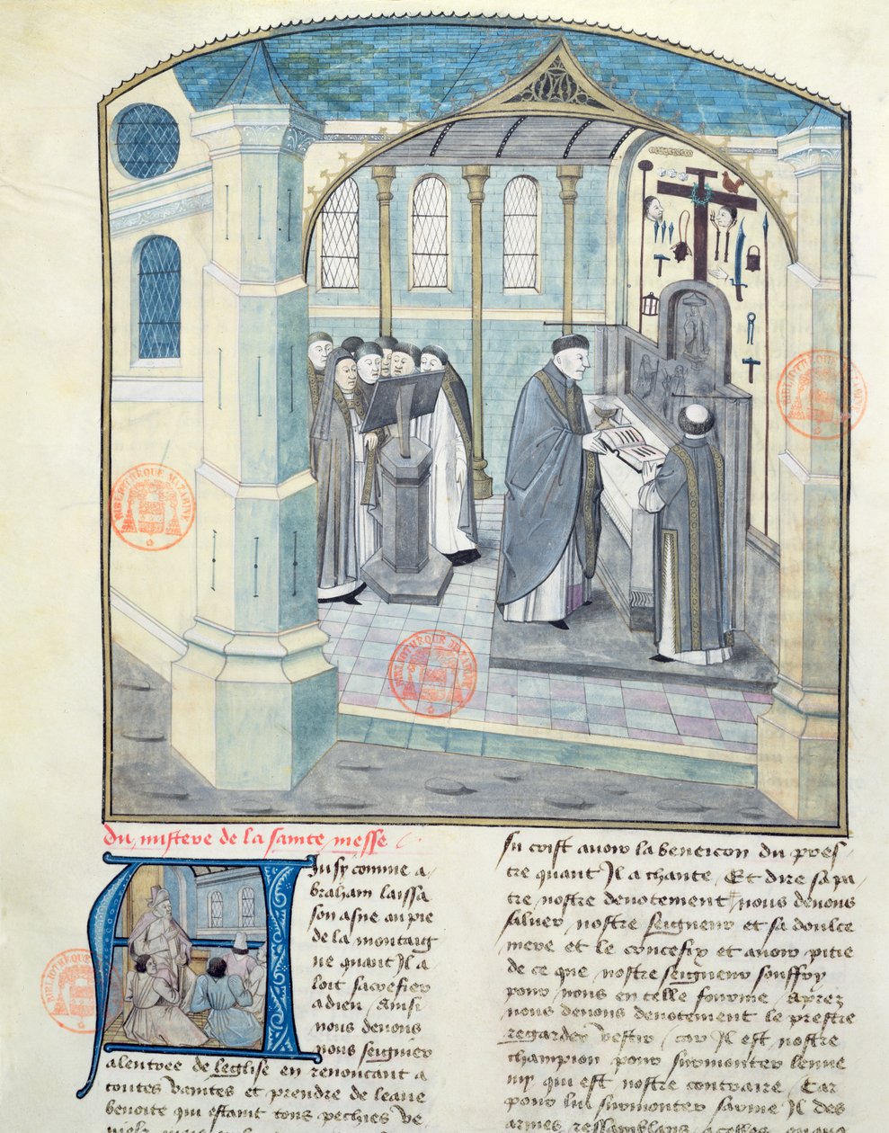 Ms 1560 Het mysterie van de Heilige Mis, uit Fleur des Histoires door French School