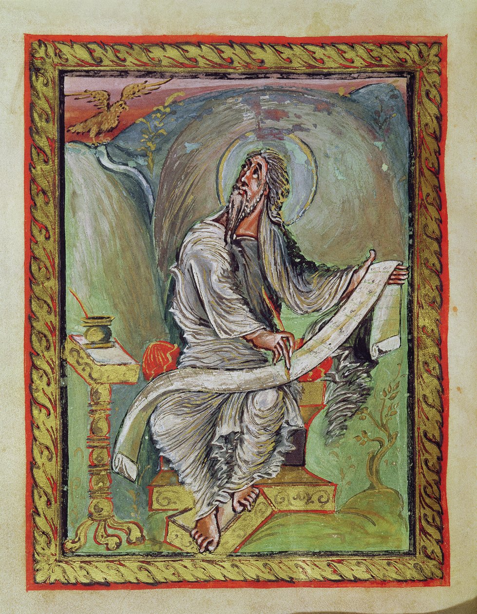 St. Johannes de Evangelist, uit de Ebbo-evangeliën, c.816-835 door French School