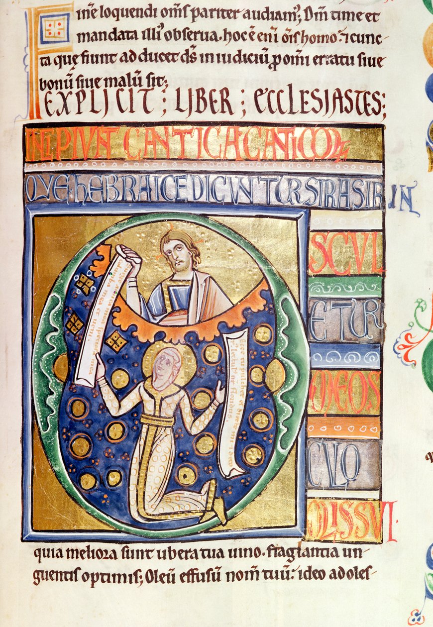 Ms 1 fol.235 Het Boek Prediker, uit de Souvigny Bijbel door French School