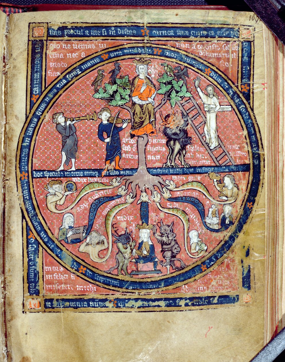 Ms 2200 Allegorische boom, uit De Philosophia Mundi door Guillaume de Conches, 1276-77 door French School
