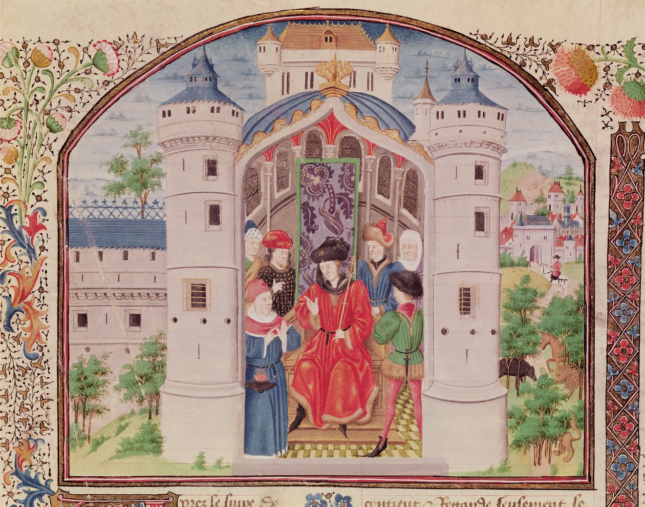 Ms 927 Fol.426 Presentatie van De Economie, uit Ethiek, Politiek en Economie door Aristoteles (384-322 v.Chr.) (detail) door French School