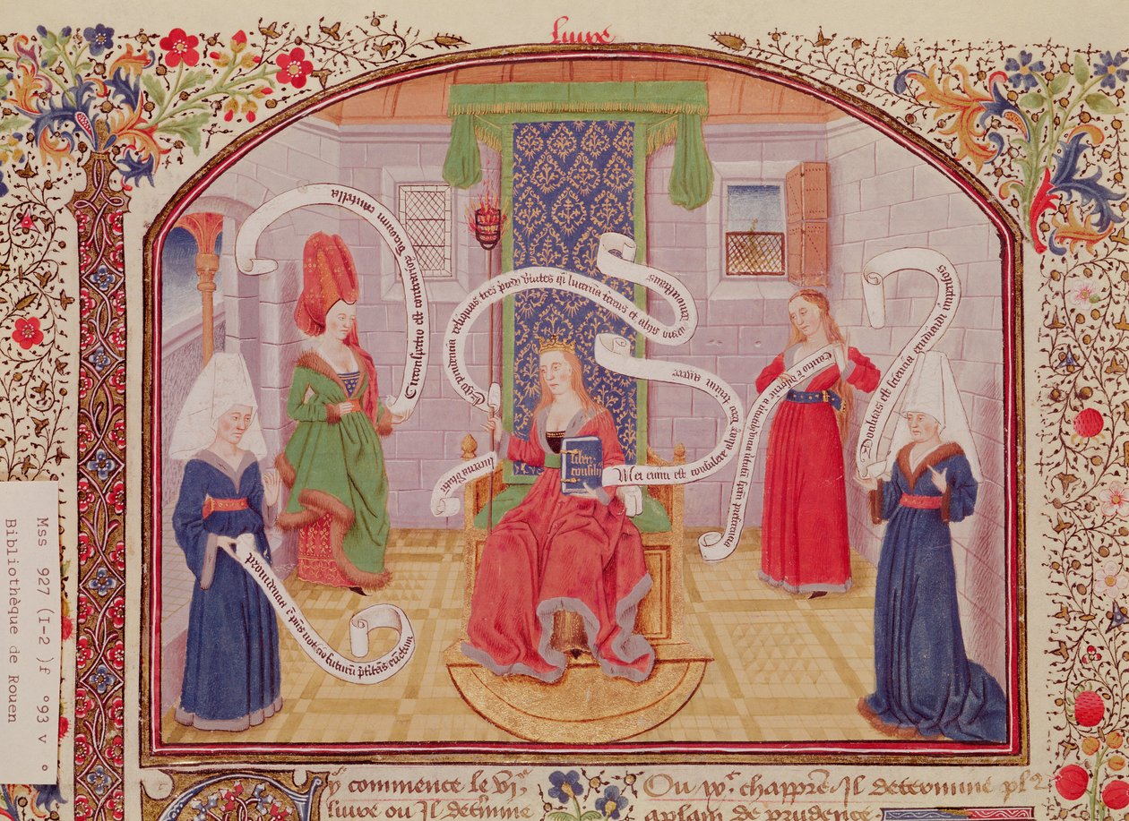 Ms 927 Fol.93v De Theorie van Intellectuele Deugden, uit Ethiek, Politiek en Economie door Aristoteles (384-322 v.Chr.) door French School
