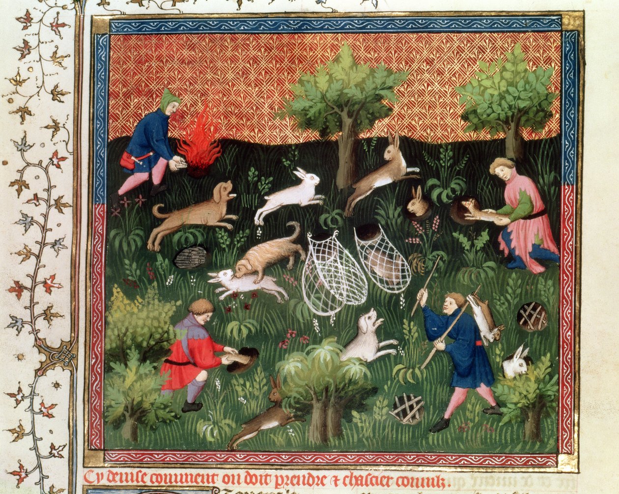 Hazenjacht, uit het Livre de la Chasse door Gaston Phebus de Foix door French School