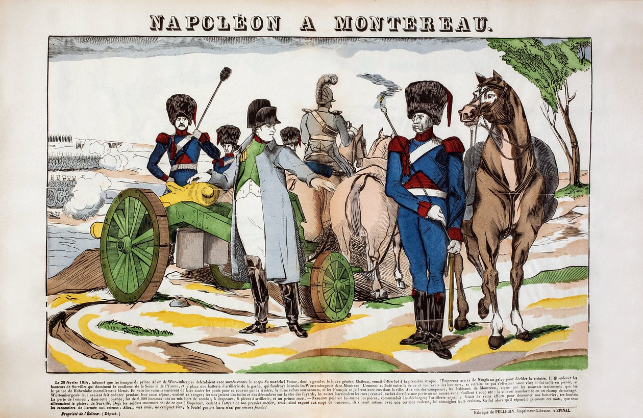 Napoleon in Montereau 28 februari door French School