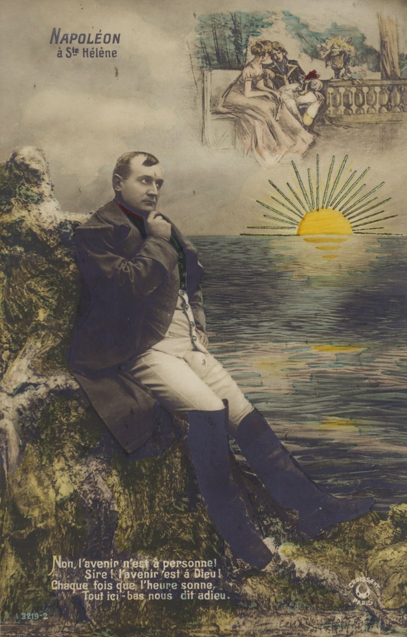 Napoleon Bonaparte (kleurenlitho) door French School