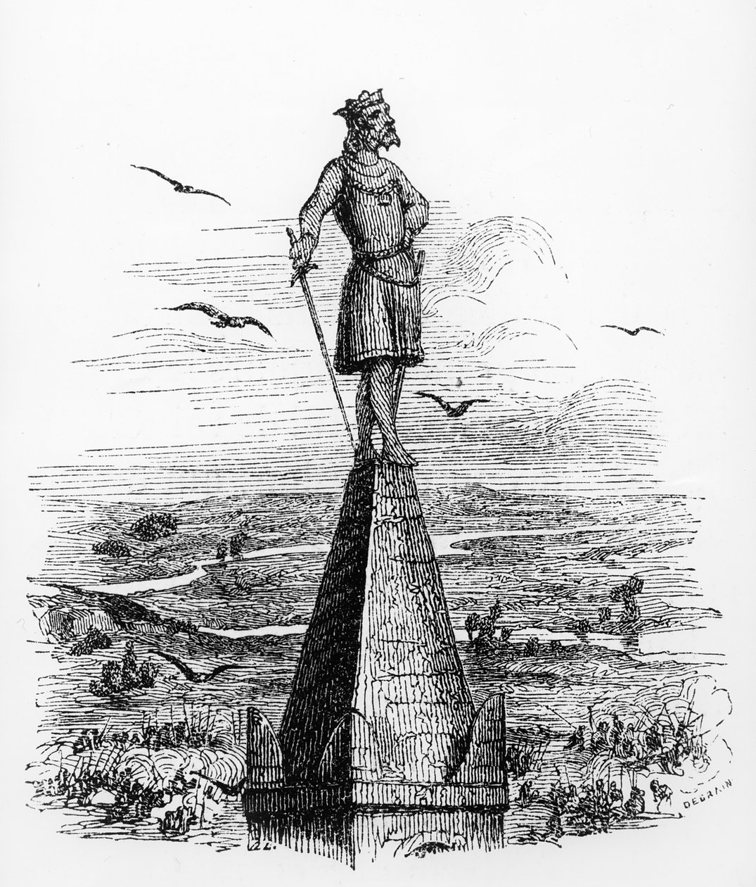 Nominoe, eerste hertog van Bretagne, illustratie uit La Bretagne Ancienne et Moderne door Pitre Chevalier, ca. 1840 door French School