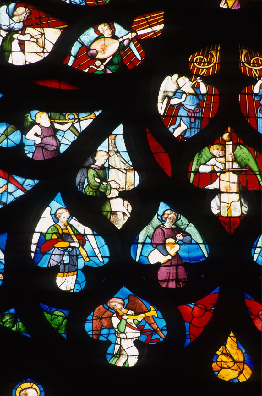 Detail van noordelijke roosvenster door French School