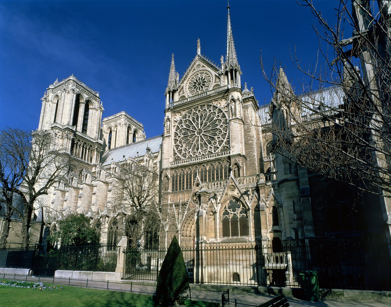 Notre Dame vanuit het zuiden, 1163-1345 door French School