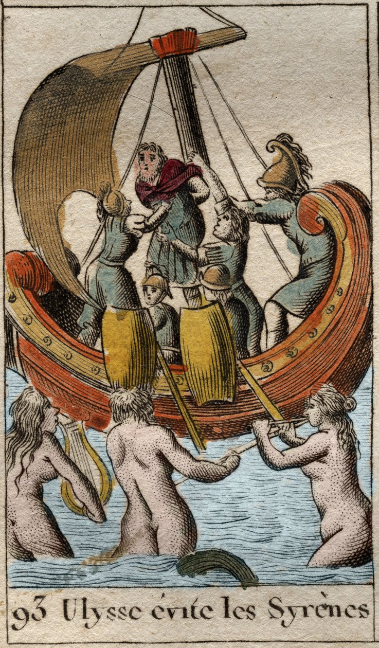 Odyssee van Homerus: Odysseus vermijdt de val van het lied van de sirenen. Uit 