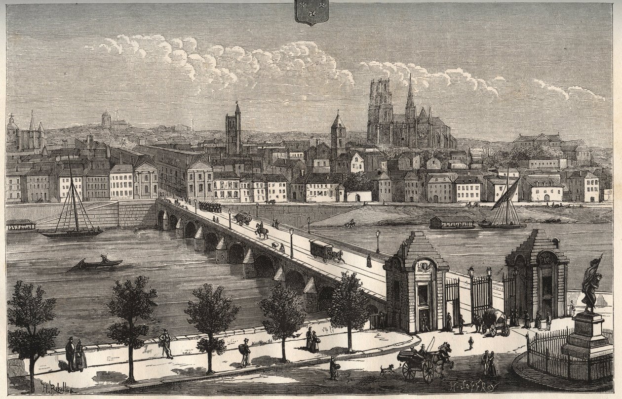 Orleans - Centre-Val de Loire - gravure in 